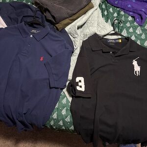 Ralph Lauren Navy and Black Polo Shirts